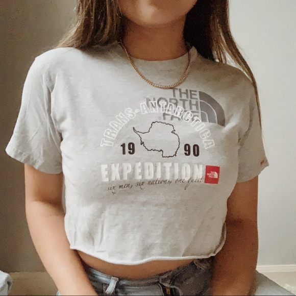 The North Face Tops - cropped north face gray tee ✧